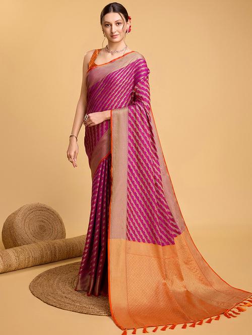 women self design banarasi saree with blouse - 21635189 - Very Small Image - 1