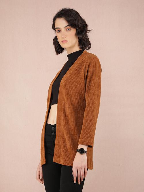 women solid long sleeve regular shrug - 21635754 - Very Small Image - 1