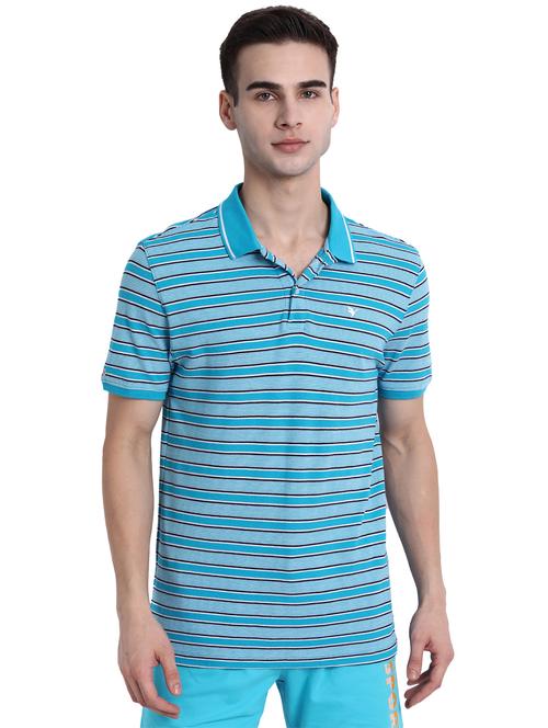 men regular fit striped short sleeve polo t-shirt - 21635946 - Very Small Image - 1