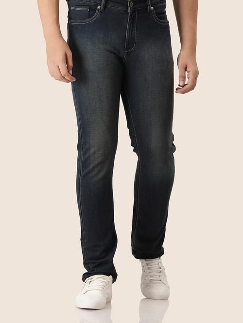 men plain mid rise denim jeans - 21636286 - Very Small Image - 1
