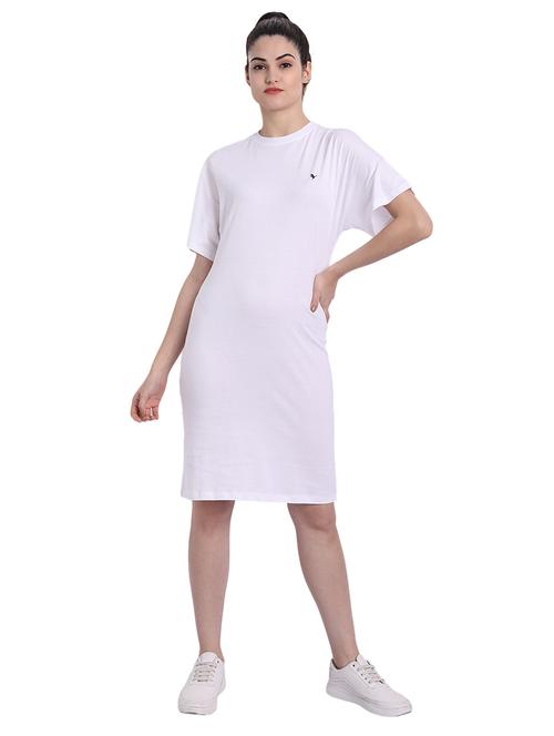 women crew neck solid sheath dress - 21636295 - Very Small Image - 1