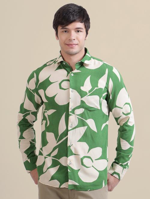 men regular fit printed single pocket casual shirt - 21636388 - Very Small Image - 1