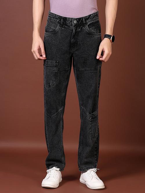 men grey solid mid rise regular cargo - 21636453 - Very Small Image - 1
