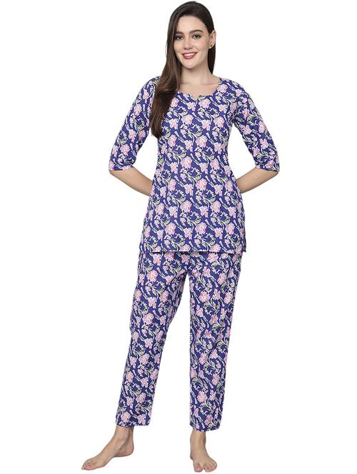 women printed cotton co-ord set - 21636605 - Very Small Image - 1