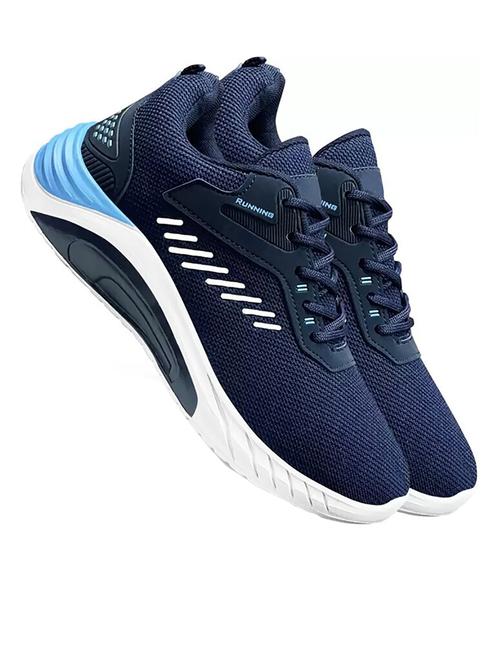 men navy blue lace up sport shoes - 21637153 - Very Small Image - 1