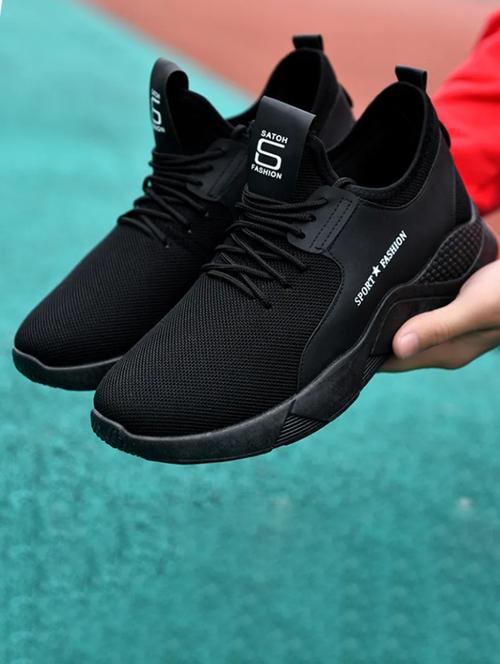 men black lace up sport shoes - 21637155 - Very Small Image - 1