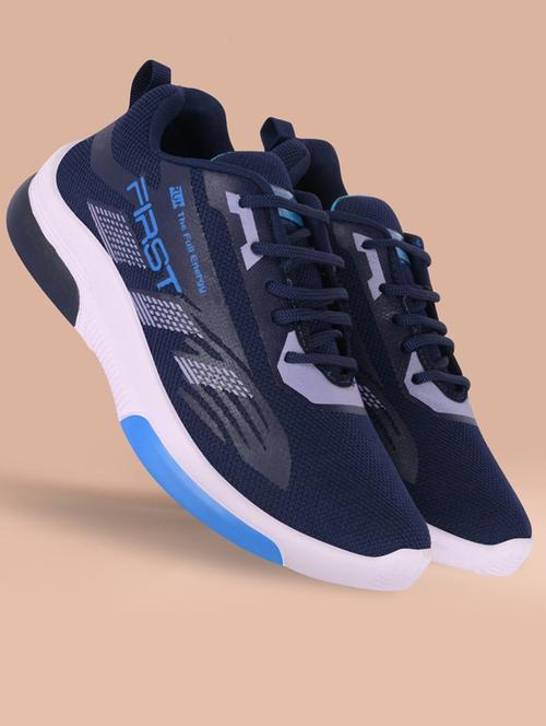 men navy blue lace up sport shoes - 21637237 - Very Small Image - 1