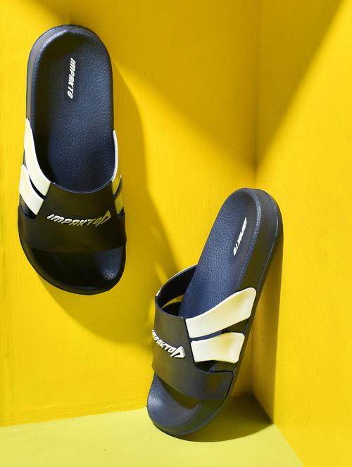 men blue slip on slipper - 21638746 - Very Small Image - 1