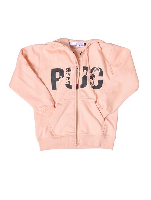 girls typographic hoodie with zip-up - 21639247 - Very Small Image - 1