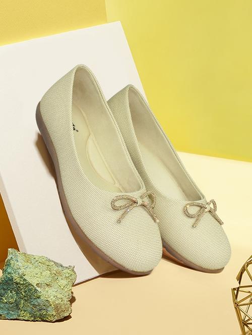 women cream slip on ballerina - 21640051 - Very Small Image - 1