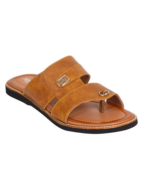 men tan slip on sandal - 21640817 - Very Small Image - 1