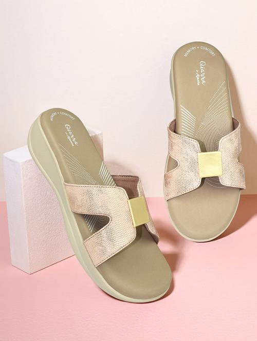 women beige slip on sandal - 21640913 - Very Small Image - 1