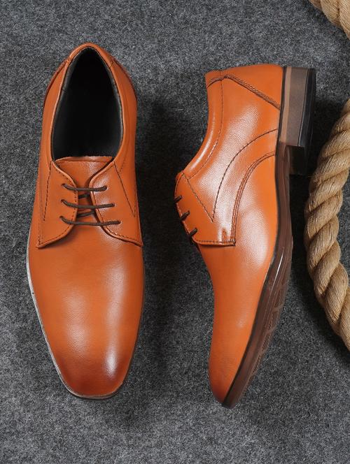 men tan lace-up derby - 21641061 - Very Small Image - 1