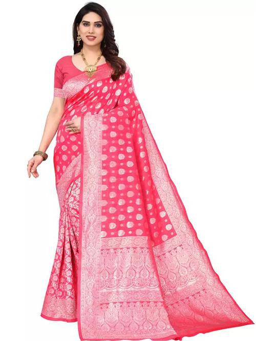 women self design banarasi saree with blouse - 21641289 - Very Small Image - 1