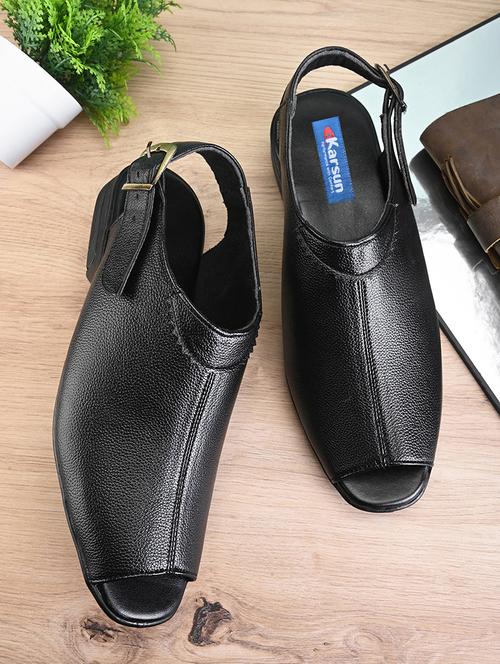 men black back strap sandal - 21641864 - Very Small Image - 1