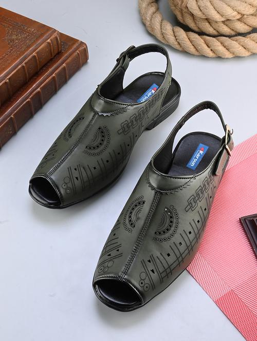 men black back strap sandal - 21641867 - Very Small Image - 1