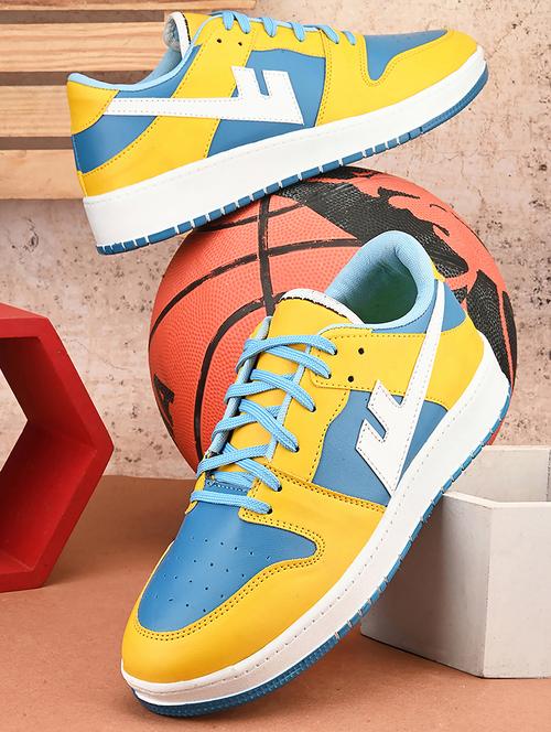 men color block lace up sneakers - 21641880 - Very Small Image - 1