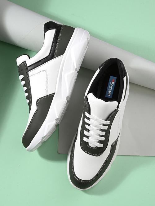 men color block lace up sneakers - 21641900 - Very Small Image - 1