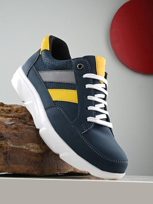 men color block lace-up sneakers - 21641905 - Very Small Image - 1