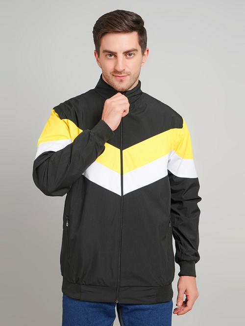 men color block long sleeve casual jacket - 21642309 - Very Small Image - 1