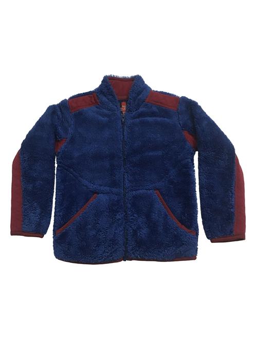 girls navy blue plain long sleeve sweatshirt - 21642432 - Very Small Image - 1