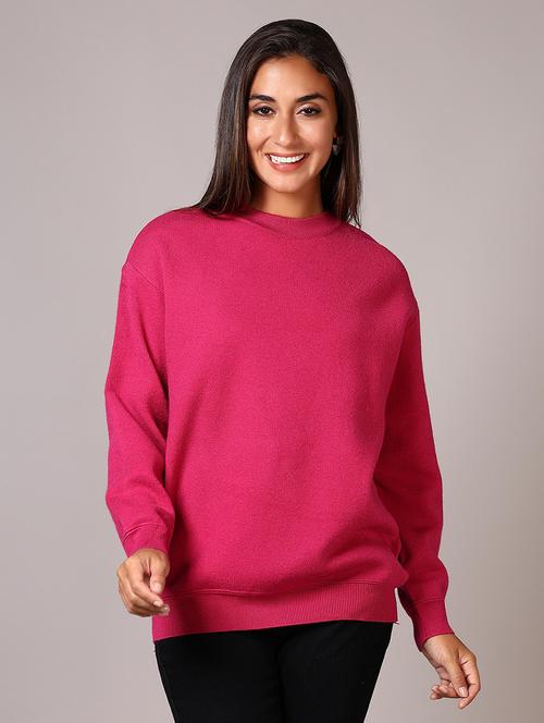 women solid long sleeve pullover - 21642659 - Very Small Image - 1