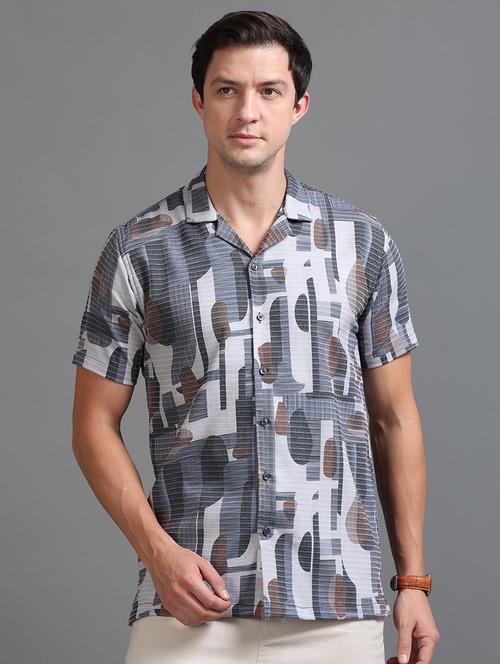 men printed short sleeve regular fit shirt - 21642817 - Very Small Image - 1