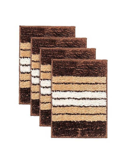 modern monochrome design elegant striped mat set - 21642855 - Very Small Image - 1