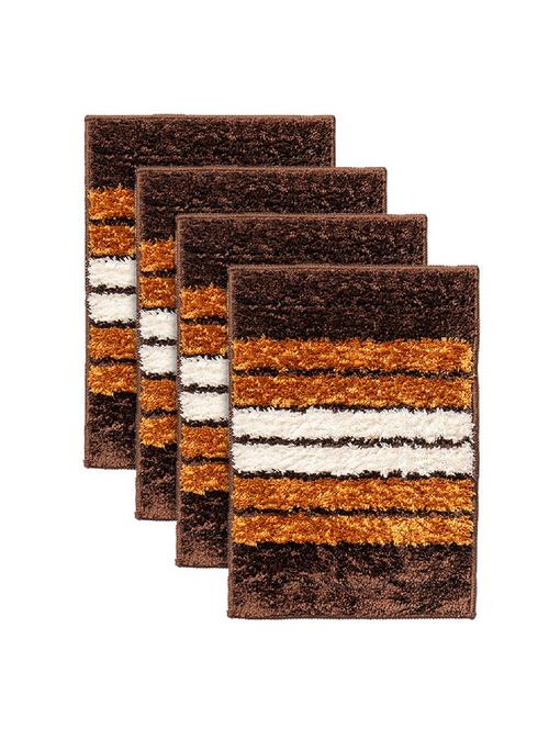 modern monochrome design elegant striped mat set - 21642862 - Very Small Image - 1