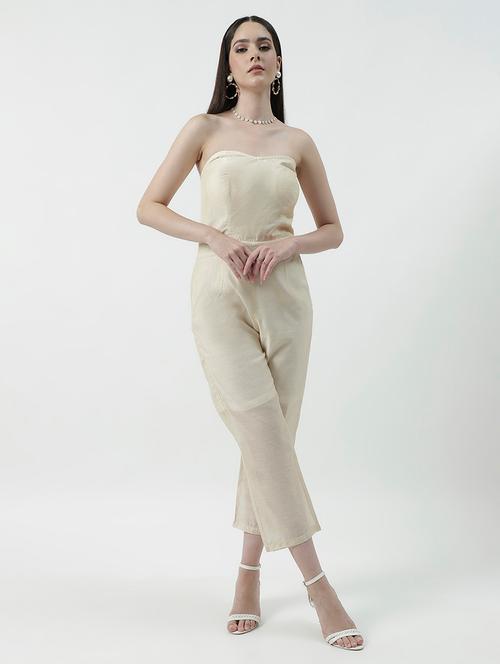women solid tube neck full length jumpsuit - 21644587 - Very Small Image - 1