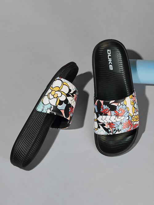 women printed comfortable slides - 21645044 - Very Small Image - 1