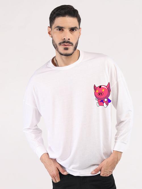 men front & back printed oversized t-shirt - 21645943 - Very Small Image - 1