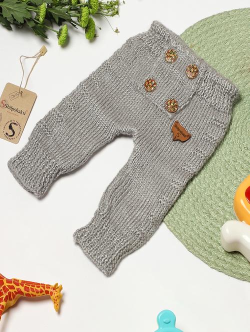 girls grey solid casual trouser - 21647184 - Very Small Image - 1