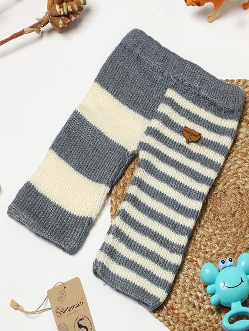 girls grey stripes casual trouser - 21647189 - Very Small Image - 1