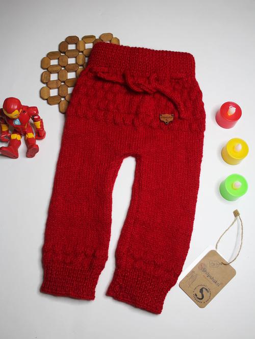 girls red solid casual trouser - 21647197 - Very Small Image - 1