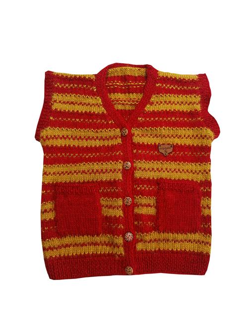 girls self design sleeveless sweater - 21647239 - Very Small Image - 1