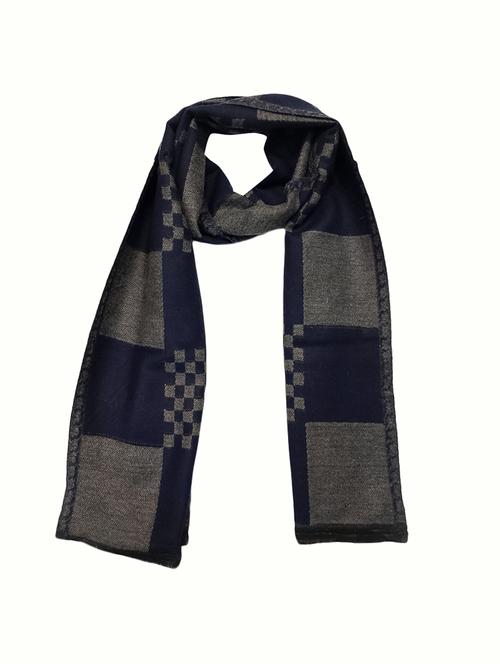 men elegant self design muffler with fringed edges - 21647443 - Very Small Image - 1