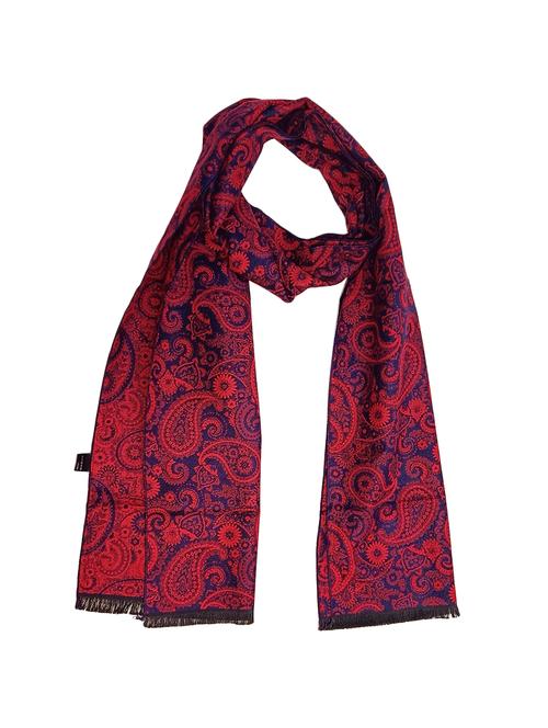 men elegant self design muffler with fringed edges - 21647589 - Very Small Image - 1