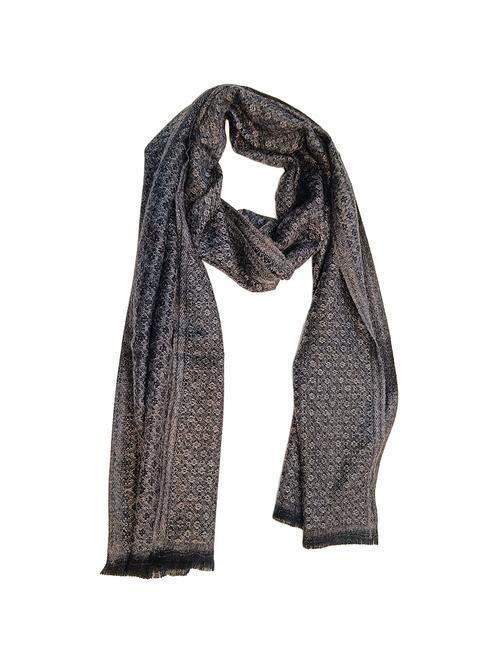 men elegant self design muffler with fringed edges - 21647595 - Very Small Image - 1