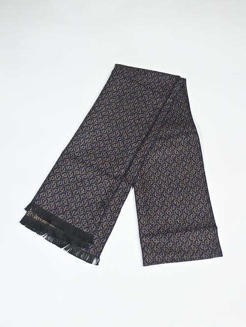 men elegant self design muffler with fringed edges - 21647630 - Very Small Image - 1