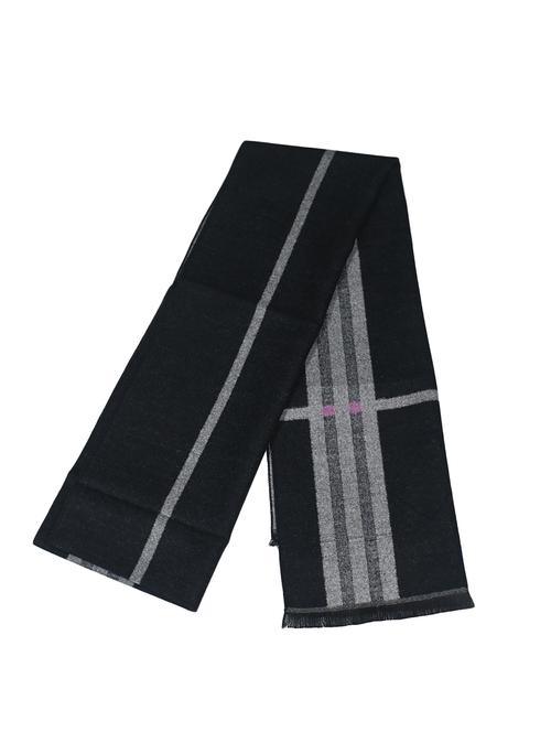 men elegant self design muffler with fringed edges - 21647642 - Very Small Image - 1