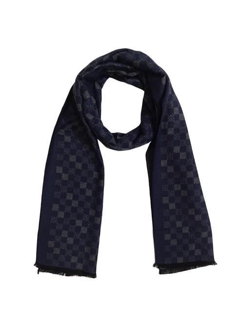 men elegant self design muffler with fringed edges - 21647650 - Very Small Image - 1