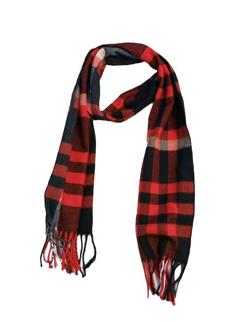 men elegant self design muffler with fringed edges - 21647670 - Very Small Image - 1