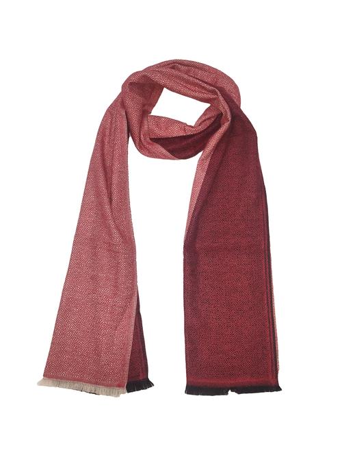 men elegant self design muffler with fringed edges - 21647679 - Very Small Image - 1