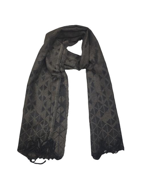 men elegant self design muffler with fringed edges - 21647707 - Very Small Image - 1
