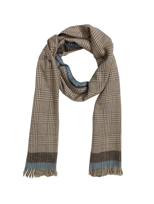 men elegant self design muffler with fringed edges - 21647720 - Very Small Image - 1