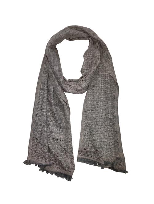men elegant self design muffler with fringed edges - 21647733 - Very Small Image - 1