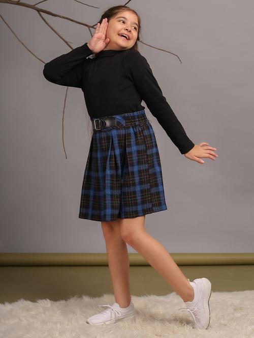 girls checkered skirt top twin set - 21648300 - Very Small Image - 1