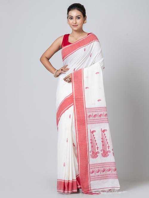 women self design handloom saree with blouse - 21648370 - Very Small Image - 1