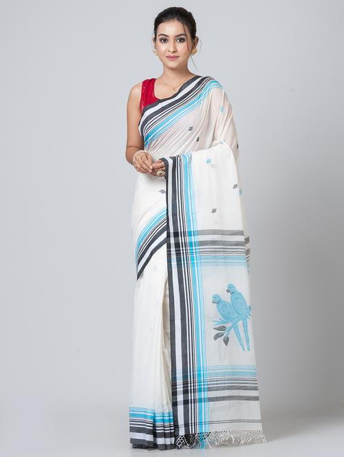 women self design handloom saree with blouse - 21648393 - Very Small Image - 1